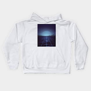 80s retro vaporwave blue ocean edition Kids Hoodie